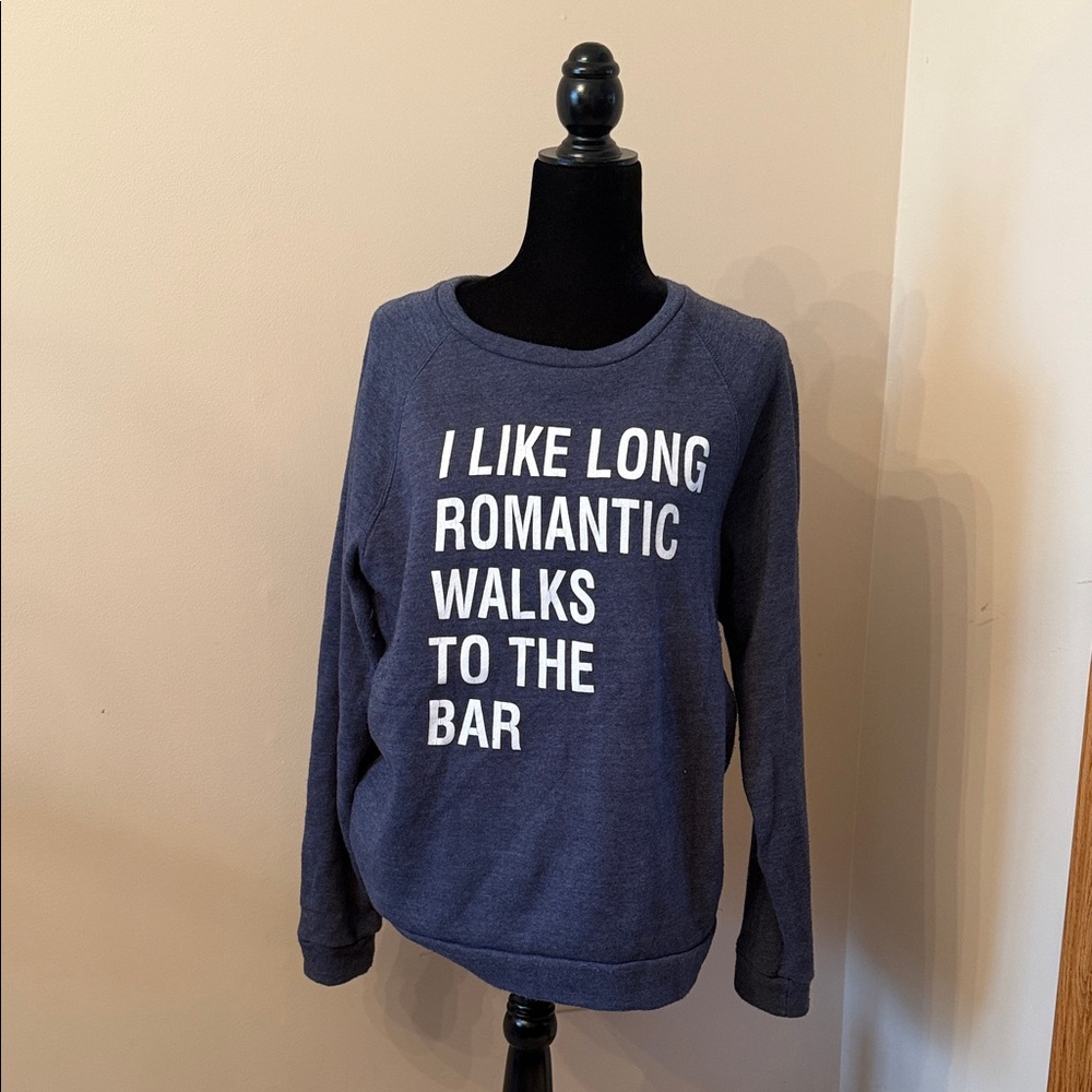 Navy Blue Graphic Sweatshirt